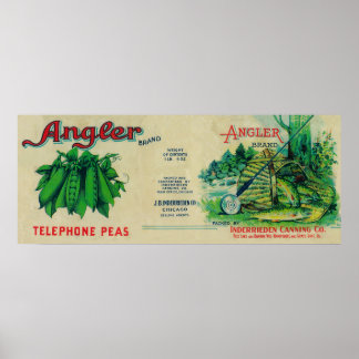 Angler Peas LabelChicago, IL Poster