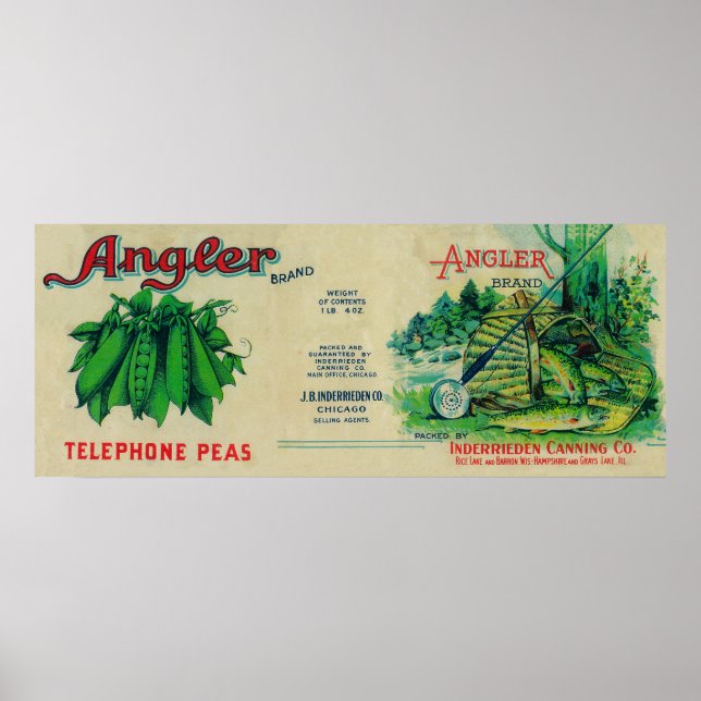 Angler Peas LabelChicago, IL Poster (Front)