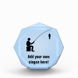 Angler with Big Fish - Your text on Award