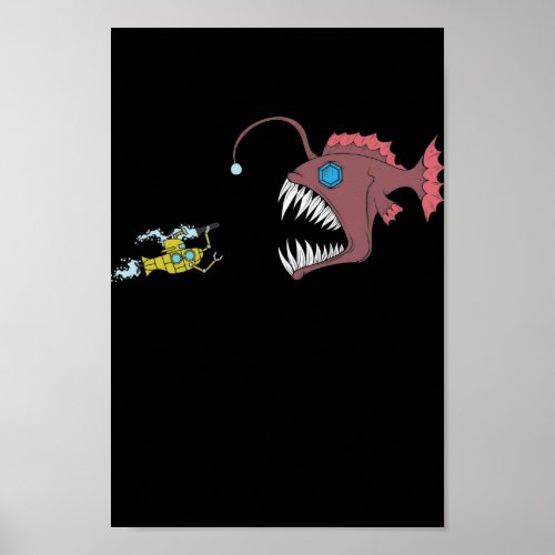 Anglerfisch Ungeheuer der Meere Poster