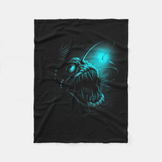 Anglerfish Deep Sea Creatures Angler Fish Ocean Se Fleece Blanket
