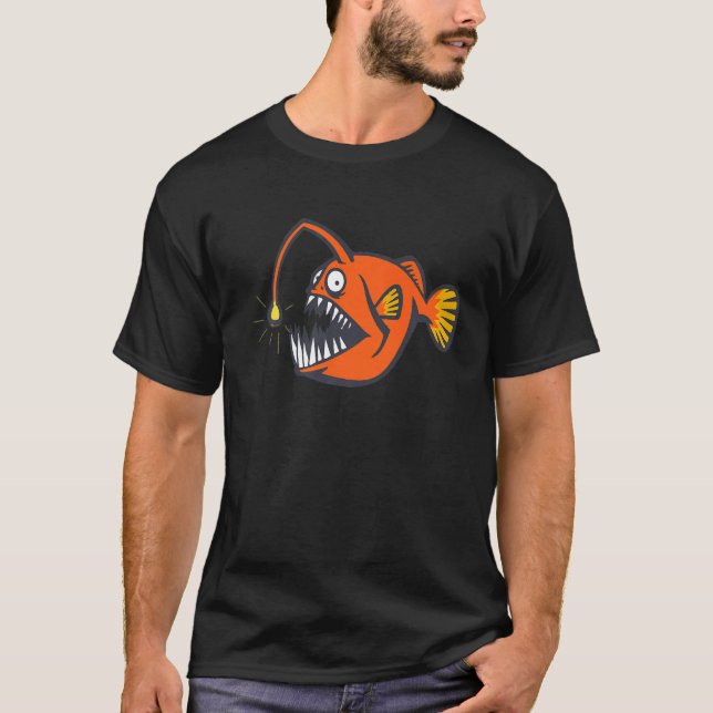 Anglerfish Deep Sea Creatures Sea Monster Angler F T-Shirt (Front)