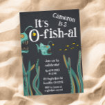 Anglerfish Deep Sea Ocean Birthday Invitation<br><div class="desc">Perfect for deep sea,  ocean,  or fish themed birthday parties! These fun anglerfish invites can be customized with your party information. Find matching party items in my shop.</div>