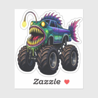 Anglerfish Monster Truck Sticker