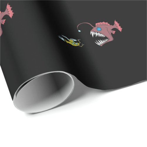 Anglerfish Sea monsters Wrapping Paper