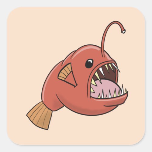 Anglerfish Square Sticker
