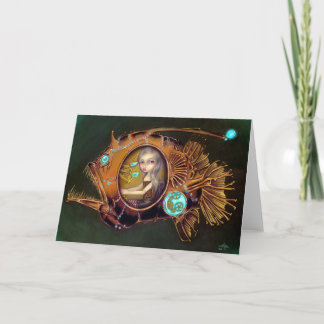 "Anglerfish Submarine" Greeting Card