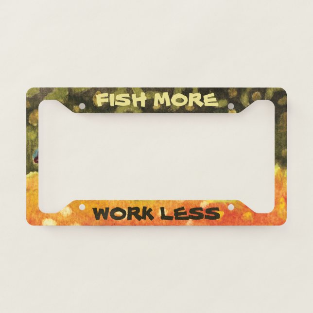 Angler's Brook Trout Fly Fishing License Plate Frame (Front)