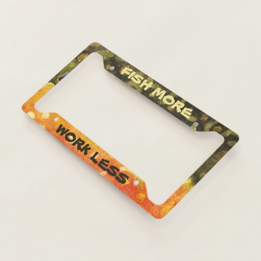 Angler's Brook Trout Fly Fishing License Plate Frame Zazzle