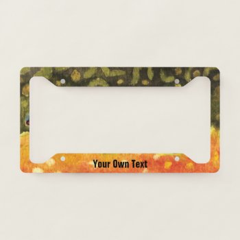 Angler's Brook Trout Fly Fishing License Plate Frame by TroutWhiskers at Zazzle