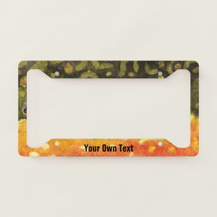 Angler's Brook Trout Fly Fishing License Plate Frame