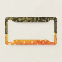 Angler's Brook Trout Fly Fishing License Plate Frame