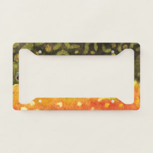 Angler's Brook Trout Fly Fishing License Plate Frame