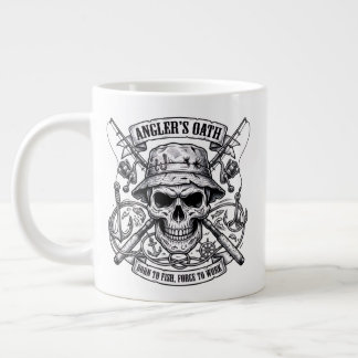 Angler's Oath – Born to Fish, Forced to Work Giant Coffee Mug