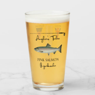 Angler's Tales, Pint Glassware, PNK SALMON Glass