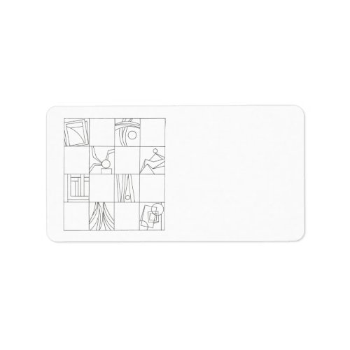 Angles And Arcs_Modern Bauhaus Geometric  Label