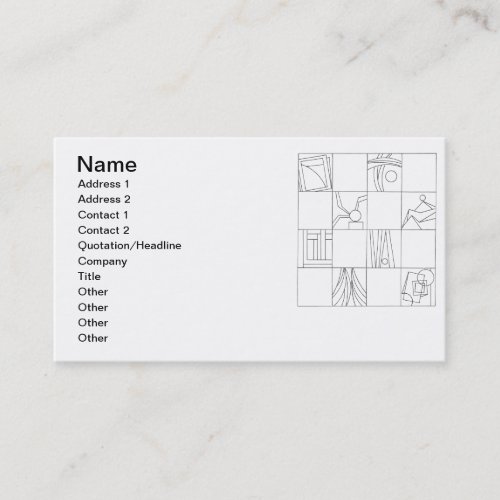 Angles And Arcs_Modern Bauhaus Geometric Pattern Business Card