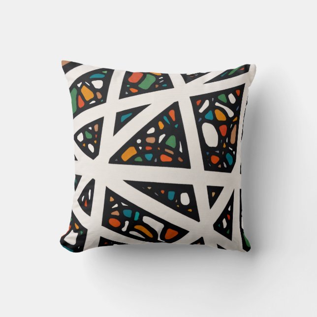 Angles In Color Throw Pillow (Front)