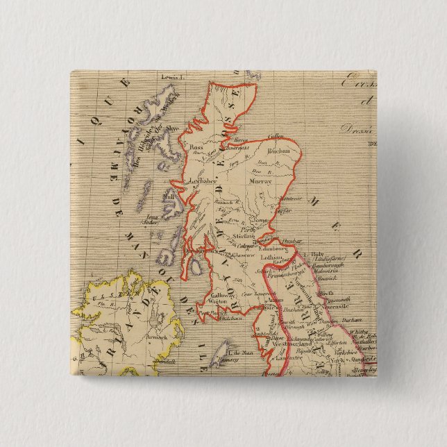 Angleterre, Ecosse, Irlande et Man en 1100 Button (Front)