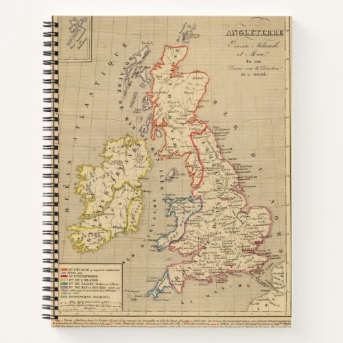 Angleterre Ecosse Irlande et Man en 1100 Notebook