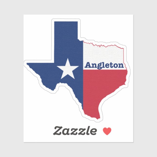 Angleton Texas Flag Sticker (Sheet)