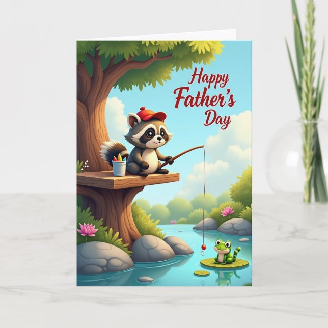 Angling Happy Fathers Day Card (Front)