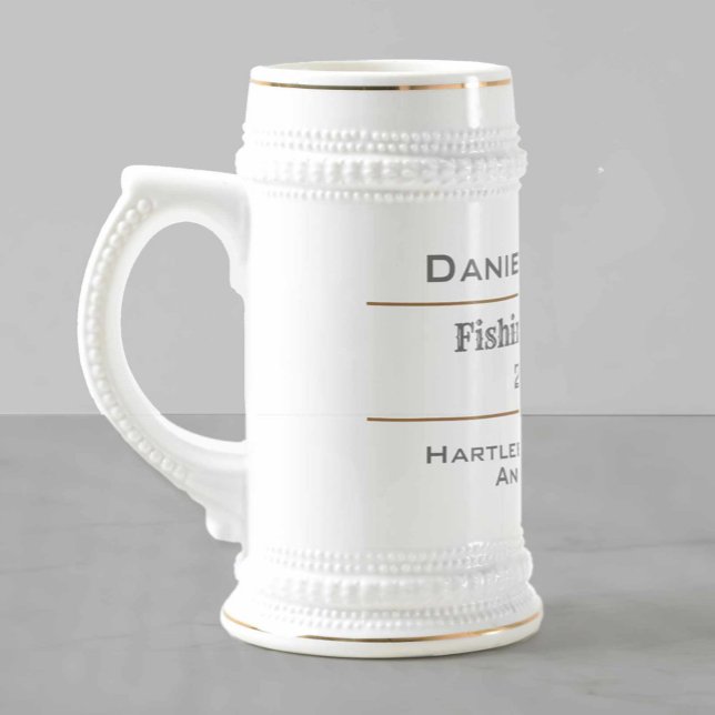 Angling or Fishing Champion Award Beer Stein (Creator Uploaded)
