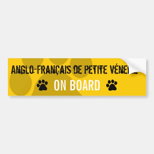 Anglo_Francais de Petite Venerie on Board Bumper Sticker