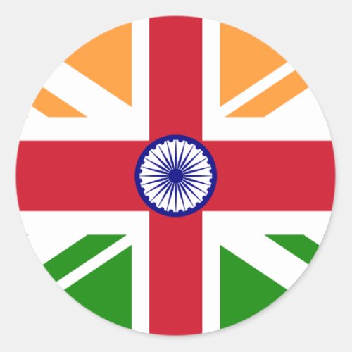 Anglo Indian Indentity India Classic Round Sticker