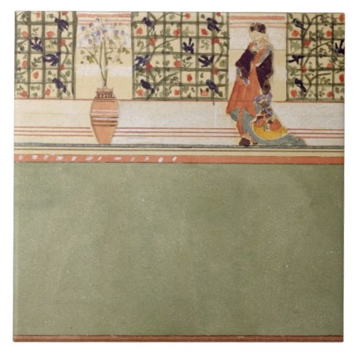 Anglo_Japanese Wall Design c1860 wc  pencil o Tile