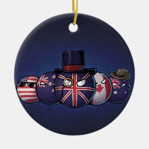 Anglo_Saxon Countryballs Ceramic Ornament