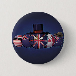 Anglo-Saxon Countryballs Pinback Button