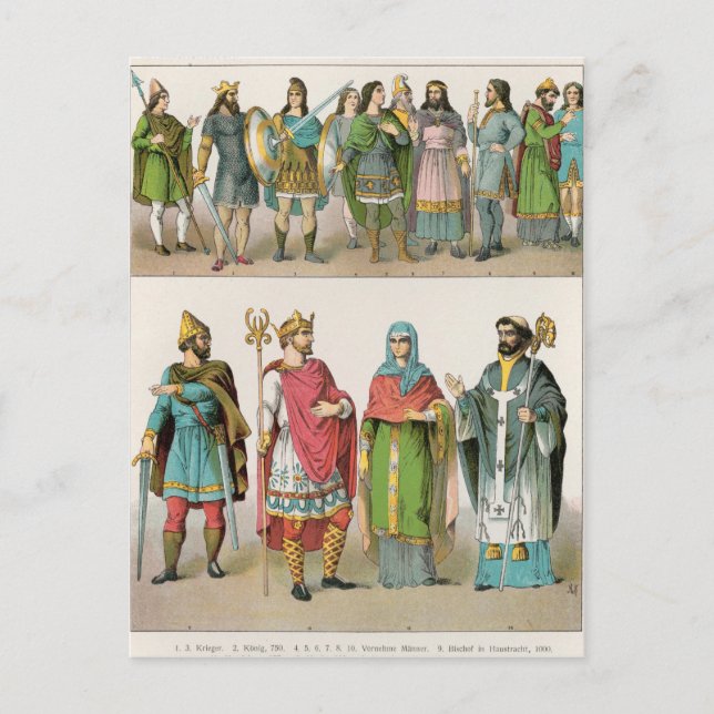Anglo-Saxon Dress Postcard (Front)
