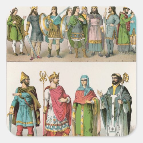 Anglo_Saxon Dress Square Sticker