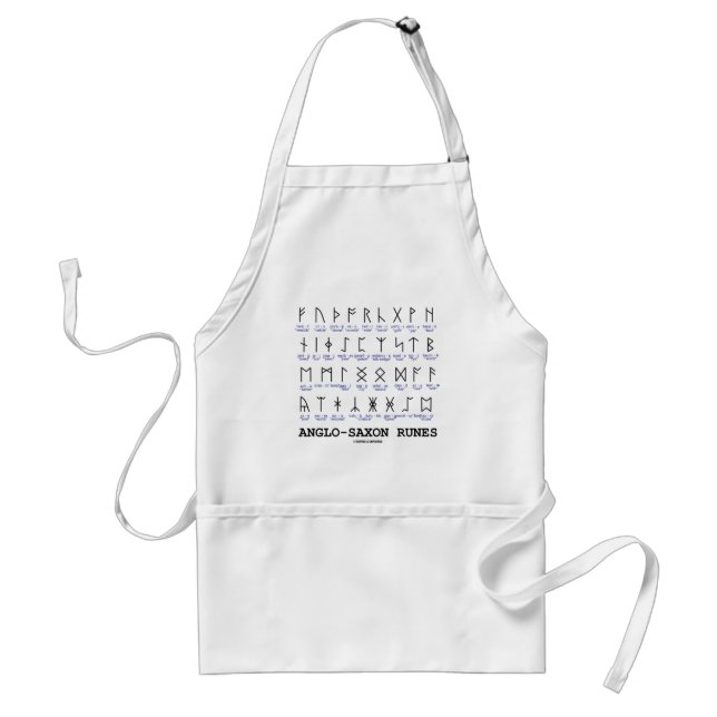 Anglo-Saxon Runes (Linguistics Cryptography) Adult Apron (Front)