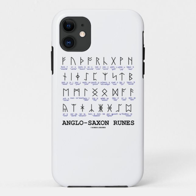 Anglo-Saxon Runes (Linguistics Cryptography) Case-Mate iPhone Case (Back)