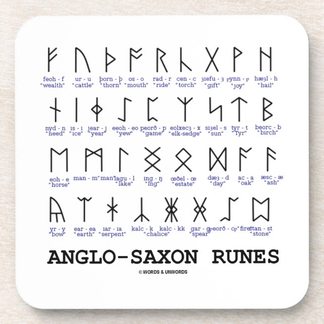 Anglo-Saxon Runes (Linguistics Cryptography) Coaster (Front)