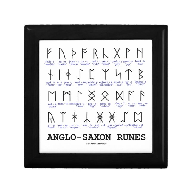 Anglo-Saxon Runes (Linguistics Cryptography) Gift Box (Front)