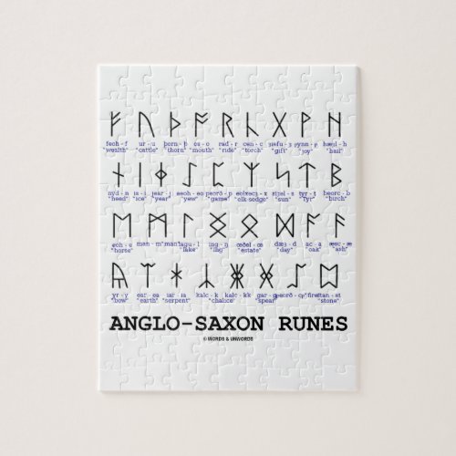 Anglo_Saxon Runes Linguistics Cryptography Jigsaw Puzzle