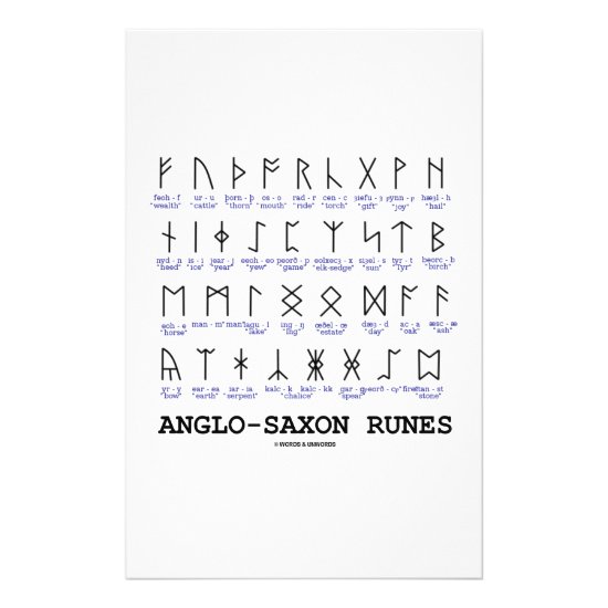 Anglo-Saxon Runes (Linguistics Cryptography) Stationery