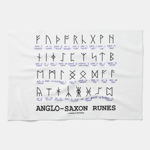 Anglo_Saxon Runes Linguistics Cryptography Towel
