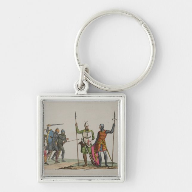 Anglo-Saxon Warriors, plate 14 from 'The History o Keychain (Front)