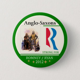 Anglo-Saxons for Romney Ryan 2012 Button