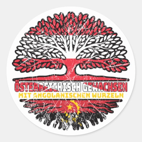 Angola Angolanisch sterreichisch sterreich Baum Classic Round Sticker