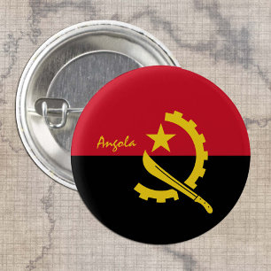 Angola button, patriotic Angolan Flag fashion Button