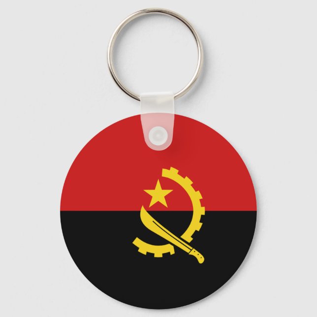 Angola Fisheye Flag Keychain (Front)