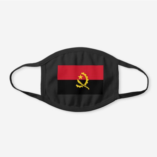 Angola Flag Black Cotton Face Mask
