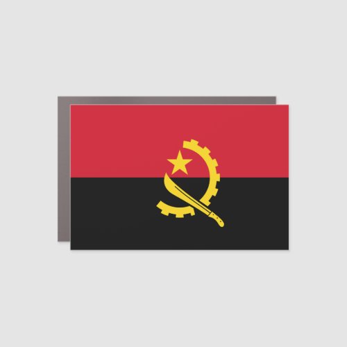 Angola Flag Car Magnet