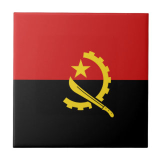 Angola Flag Ceramic Tile