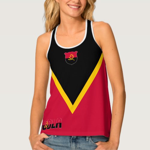 Angola Flag Colors Delightful Patriotic Tank Top